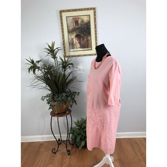 Depending Dress XL 1/2 Sleeve Boho Vacation Clueless Preppy Rd-Neck Pullover - Picture 7 of 10